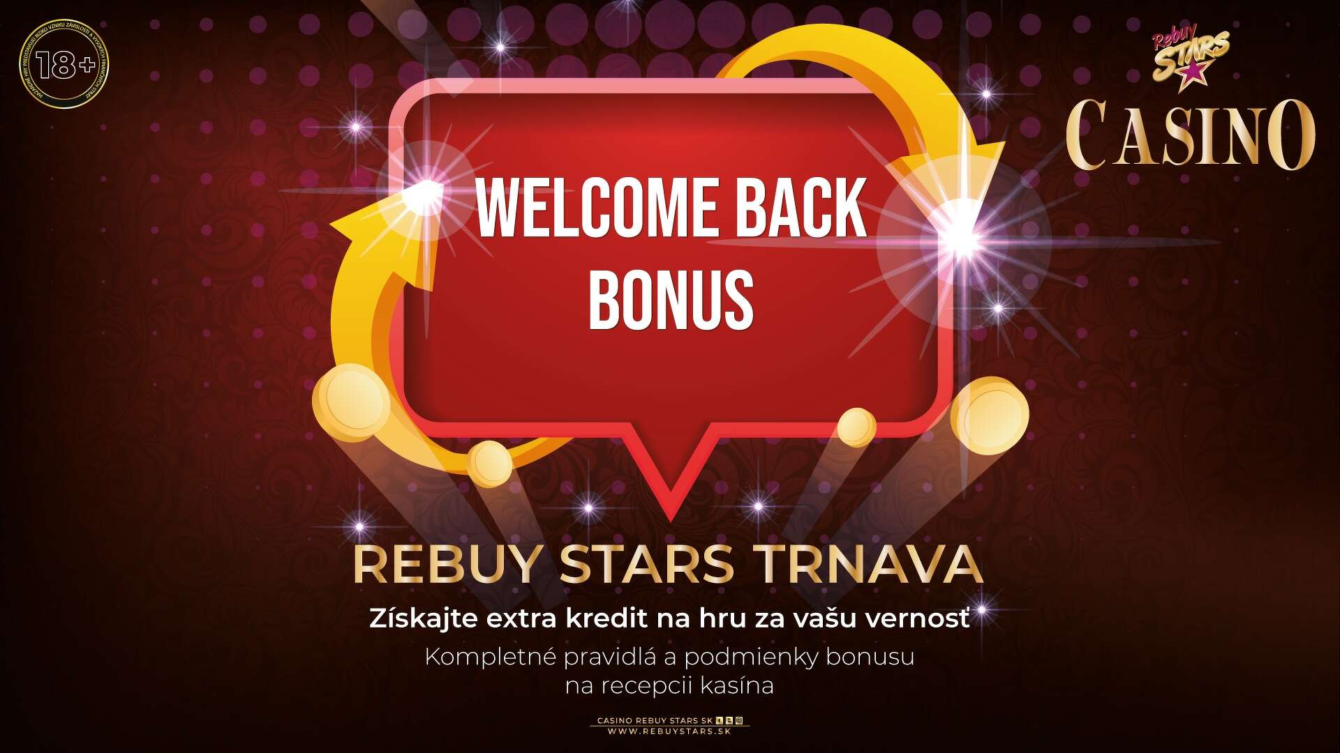 Welcome Back bonus - CASINO TRNAVA